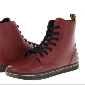 Dr. Martens Leyton 7-eye Ladies Boot: Cherry Red: US 7